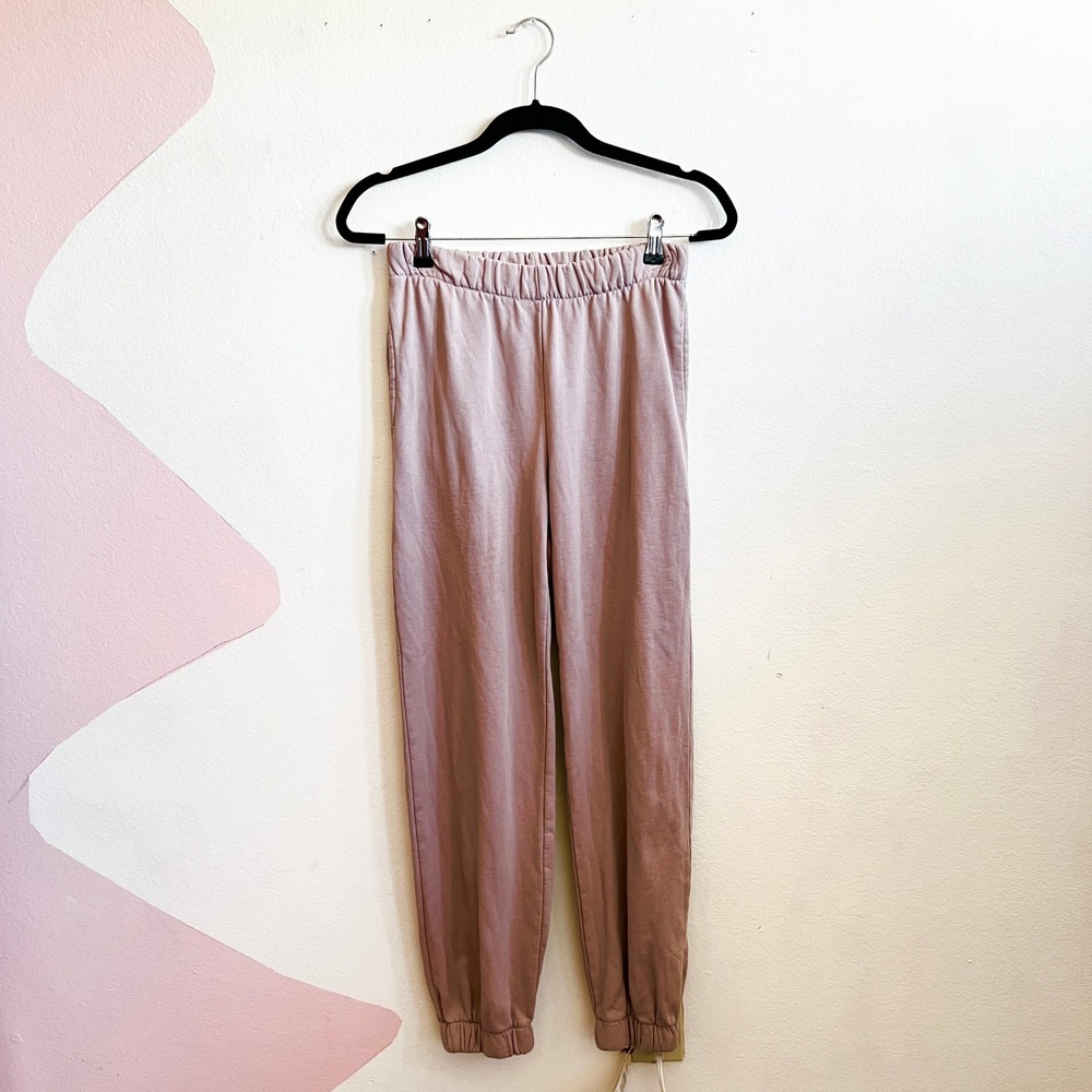 Brandy Melville Sweatpants Mauve Womens One Size Jogger Elastic Athleisure